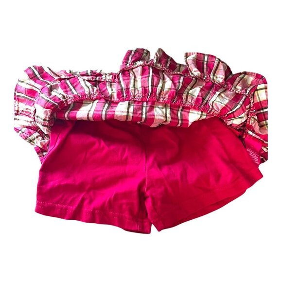 French Toast Girls Pink Plaid Ruffle Skort With Built-In Shorts Sz 5 Multicolor - Picture 3 of 9